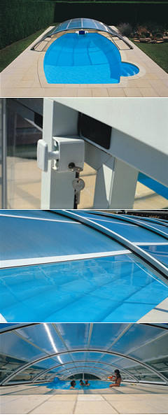 coperture telescopiche medie per piscina